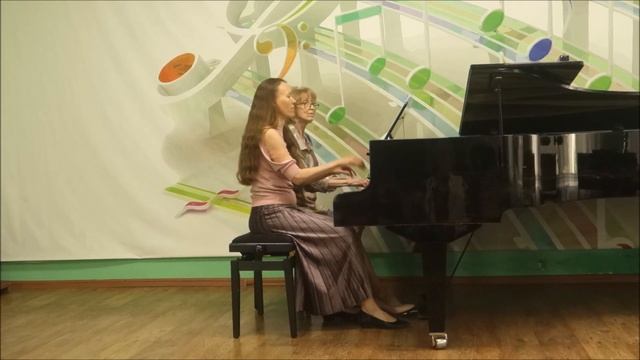 С. Слонимский "Деревенский вальс" исполняют Елена Шукова и Наталья Семёнова смотреть онлайн