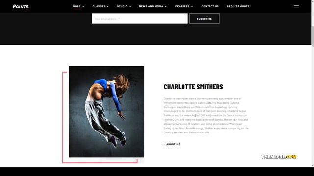 Pointe - Dance Studio WordPress 15 courses Build Website смотреть онлайн