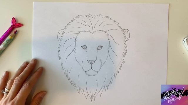 HOW TO DRAW A LION FACE - STEP BY STEP - EASY смотреть онлайн
