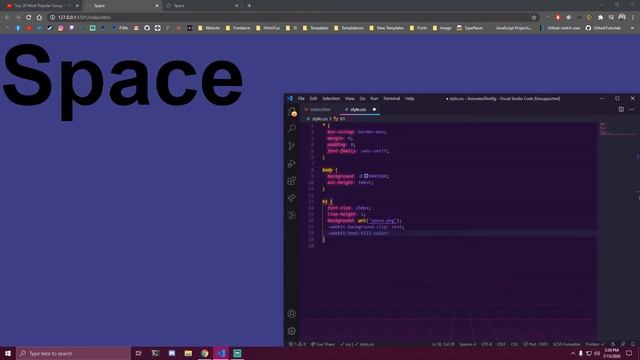 Animated Text Background Css смотреть онлайн