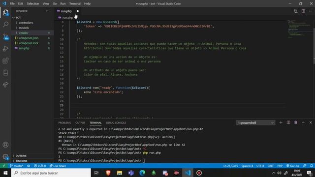 Cómo hacer un Bot de Discord en PHP #2 смотреть онлайн
