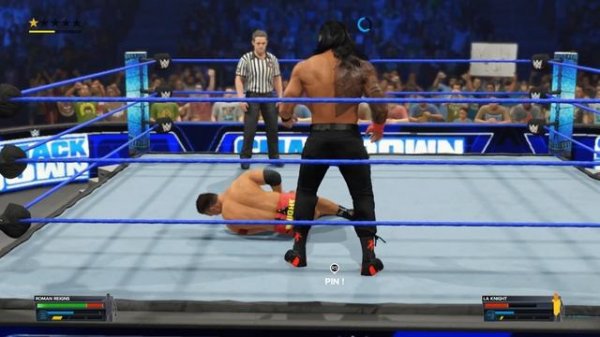 Roman Reigns vs La Knight WWE 2K23 Universal Championship Match in 4K