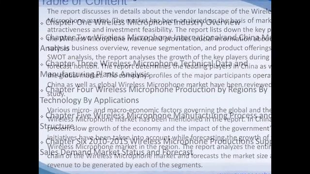 Wireless Microphone Market 2015 Global Industry Analysis, Research, Trends, Share And Forecasts смотреть онлайн