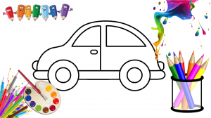 Как нарисовать машинку. Простые рисунки для самых маленьких. Учим цвета