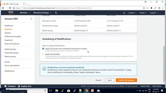 58 Upgrade of MySQL db instance from 5 6 to 5 7 in AWS rds смотреть онлайн