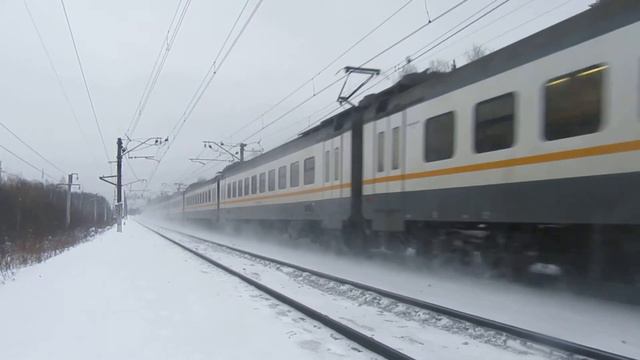 Электропоезд ЭП2Д-0006 ЦППК перегон Нара-Бекасово 1 2.02.2019 смотреть онлайн