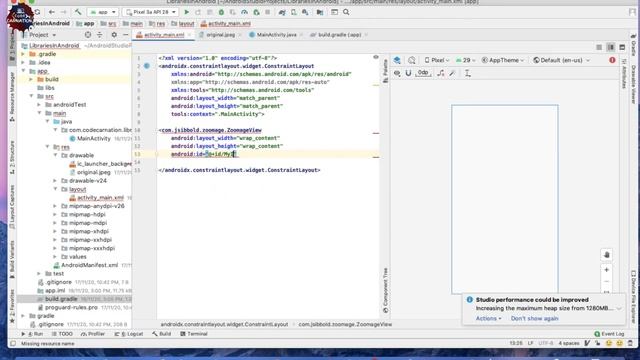 Zooming Image view using Android Library| Zooming Image View in Android Studio Github [#02] смотреть онлайн