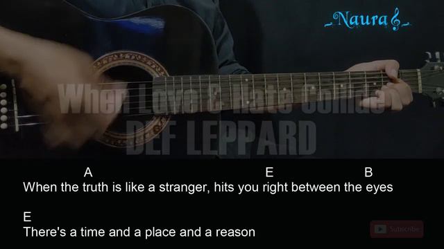DEF LEPPARD - When Love & Hate Collide Guitar Chords Lyrics смотреть онлайн