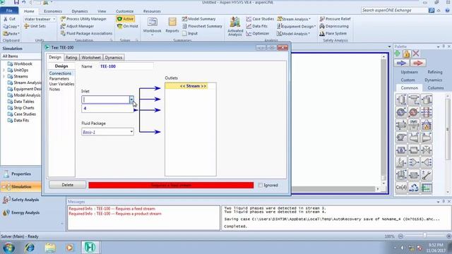 Mixer, Tee and Valve modeling using Aspen Hysys смотреть онлайн