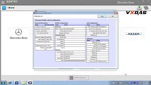 For Mercedes Benz Xentry Software Wifi Setting смотреть онлайн