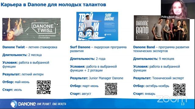 Карьера в «Danone»