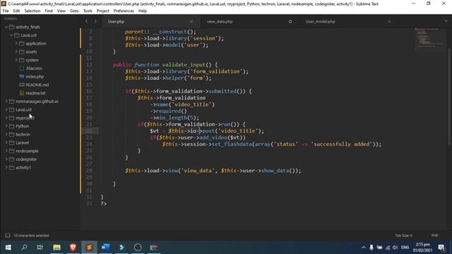 LavaLust Lecture Part 7 - Form Validation and Form Helper смотреть онлайн