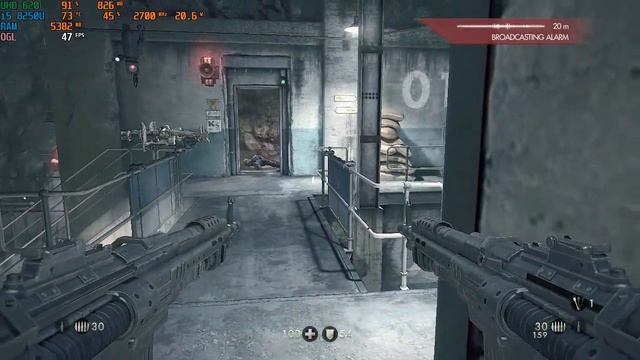 Wolfenstein The New Order Pc Gameplay UHD 620 intel i5 8250U Low Settings 720p смотреть онлайн