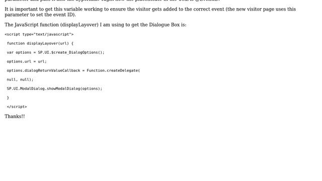 Sharepoint: Add a variable to a URL on page смотреть онлайн