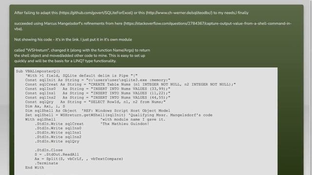 Accessing a SQLite Database in VBA in Excel смотреть онлайн