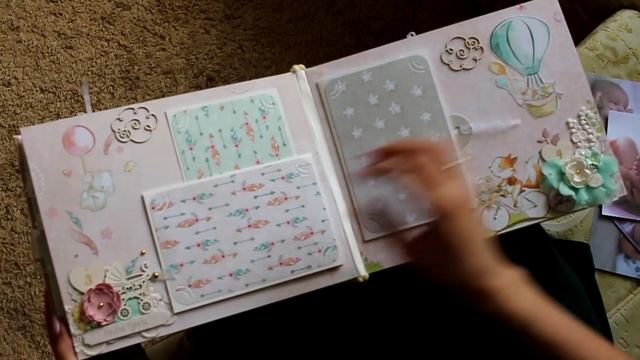 Скрапбукинг/ Большой альбом для девочки на первый год/ Fleur Design "Нежный возраст" смотреть онлайн