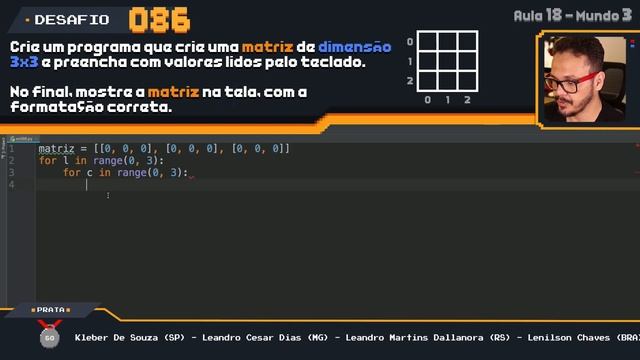 Exercício Python #086 - Matriz em Python смотреть онлайн