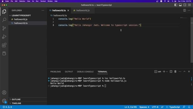 Typescript For Beginners | Hello world example | Hindi/Urdu смотреть онлайн