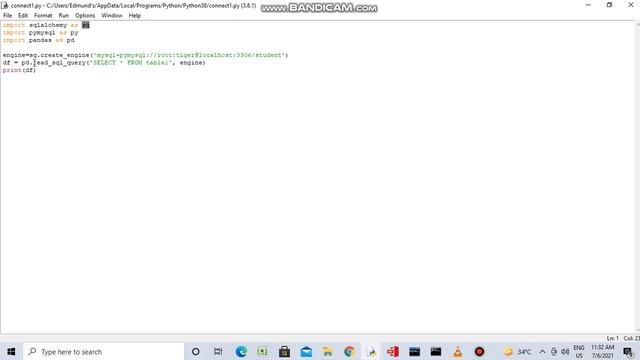 IMPORT DATA FROM MYSQL - PYTHON смотреть онлайн