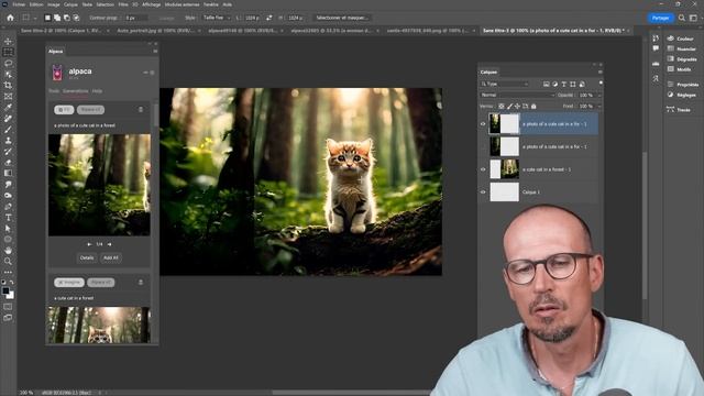 Générer des images dans Photoshop avec Alpaca , est-ce mieux que remplissage génératif ?? смотреть онлайн