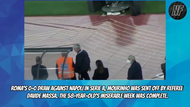 Jose Mourinho coaching Roma Players after Being Sent off vs Napoli смотреть онлайн