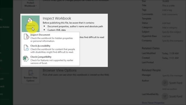 Workbook Properties (02.03) - Microsoft Excel: From Beginner to Certified Professional смотреть онлайн