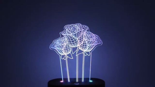 Светильник ночник 3D "Розы" смотреть онлайн