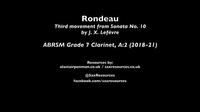 Rondeau (3rd mvt from Sonata No. 10) by J.X. Lefèvre смотреть онлайн