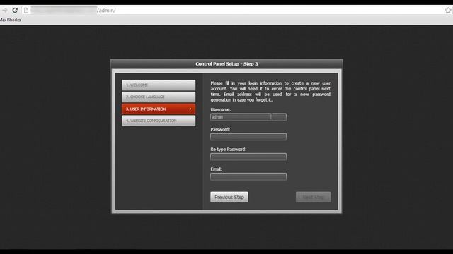 HTML CMS templates - Control Panel Setup смотреть онлайн