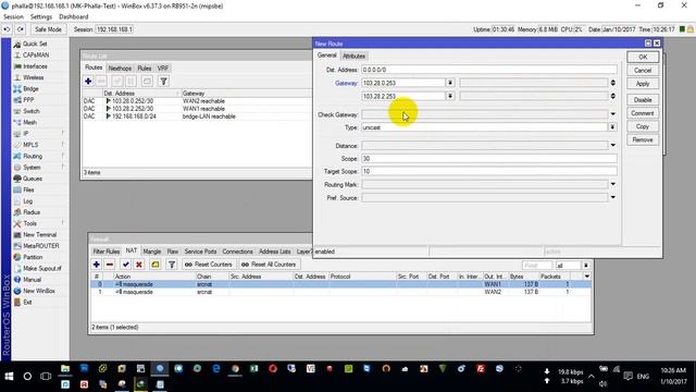 Mikrotik Load Balancing(ECMP Method) 2 WANs(Static IP) смотреть онлайн