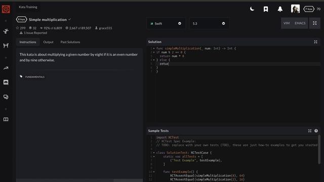 Решение задачи Codewars Simple multiplication для Swift смотреть онлайн