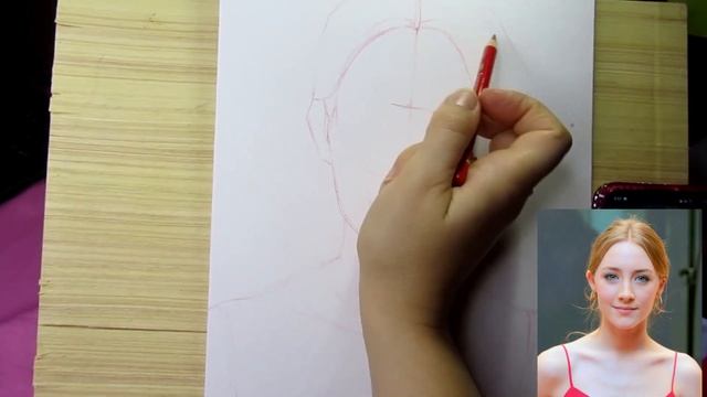 Как рисовать портрет в реальном времени с объяснениями. Построение. смотреть онлайн