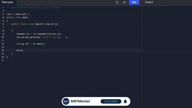 Java Program to Reverse a String Method смотреть онлайн