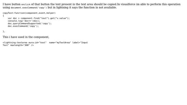 Salesforce: How to perform copy to clipboard in lightning component? смотреть онлайн