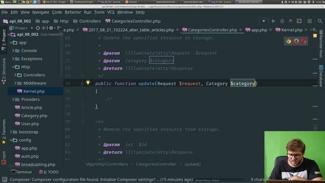 Laravel REST API, CORS, JWT #35 смотреть онлайн