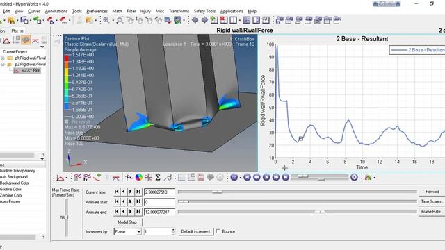 Impact Characteristics of Crash Box in Vehicle - 02 (Nonlinear Explicit Buckling analysis of tube) смотреть онлайн