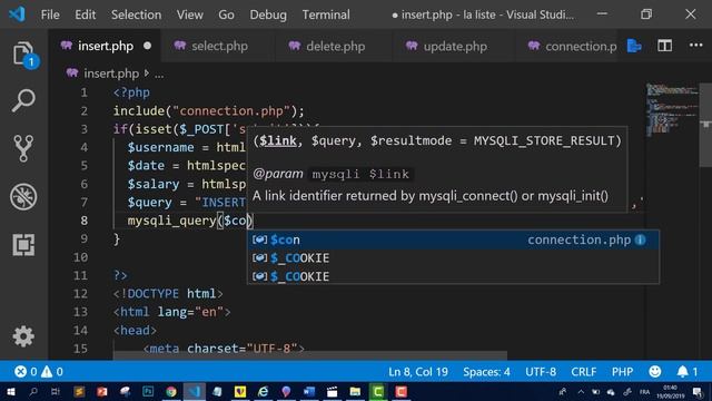 #php #crud #select #update #delete #insert 2/PHP : COMMENT CRÉER UN CRUD (INSERT ) смотреть онлайн