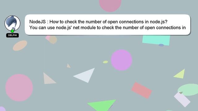 NodeJS : How to check the number of open connections in node.js? смотреть онлайн