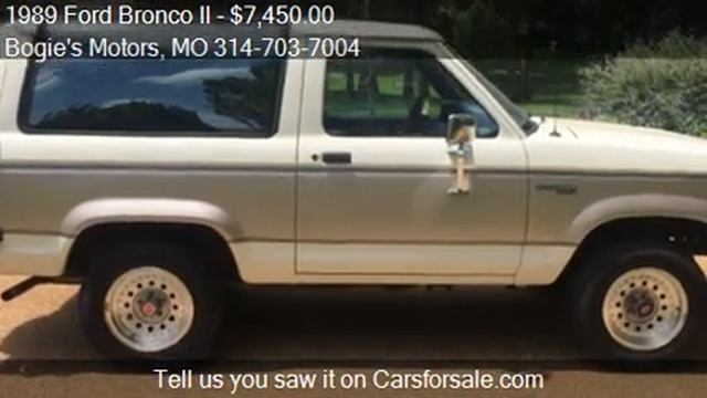 1989 Ford Bronco II for sale in ST LOUIS, MO 63110 at the Bo смотреть онлайн