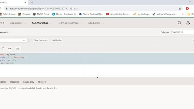 APEX Oracle SQL Create Tables смотреть онлайн