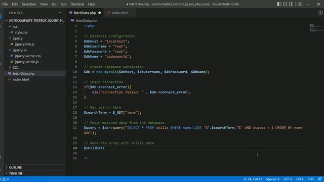 Autocomplete Textbox with jQuery UI using PHP and MySQL смотреть онлайн