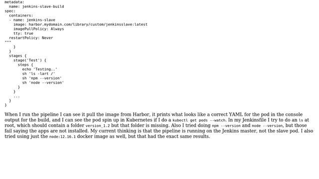 Custom Jenkins slave in Kubernetes doesn't have install apps смотреть онлайн