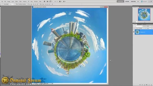 Круговая панорама - Урок Photoshop смотреть онлайн