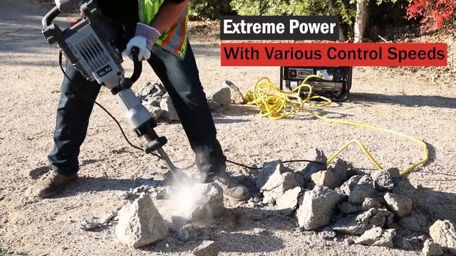 XtremepowerUS 3600W Heavy Duty Electric Demolition Jack Hammer / Hand Gloves w/Case 61109 смотреть онлайн