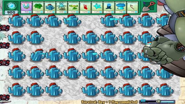 99 Cactus vs Dr. Zomboss vs 999 Zombies in Survival Day [ Hard ] | PvZ_Christmas_Mod смотреть онлайн