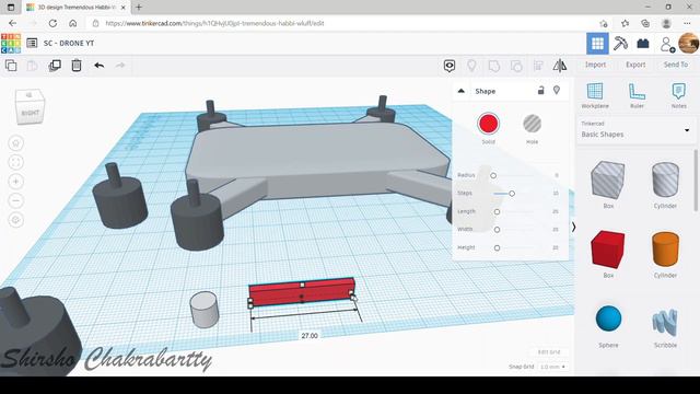 ( #3 ) Tinkercad Drone | How To make drone on Tinkercad | смотреть онлайн