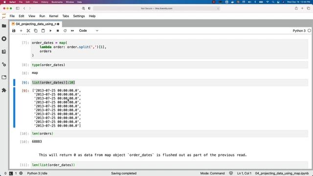 Programming Essentials Python - Map Reduce Libraries - Projecting data using map смотреть онлайн