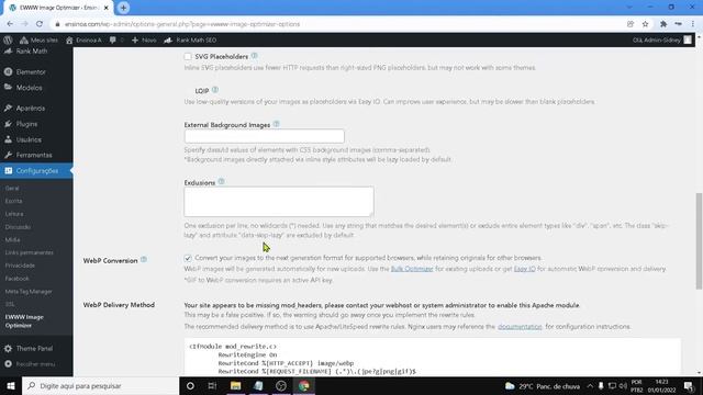 Curso Wordpress Aula 09 Ewww Image Optimizer Plugin смотреть онлайн