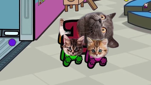 Cat and CREWMATES. All stories Pushcat animation. Non stop смотреть онлайн