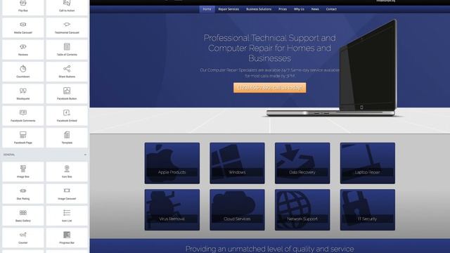 The PC Repair WordPress Theme - convey technical expertise with a professional website смотреть онлайн